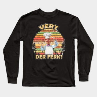 vert der ferk//Retro Vintage Long Sleeve T-Shirt